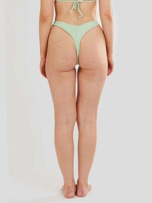 Fundango Sunset Brazilian Jacquard Bottoms női bikini alsó zöld színben 3