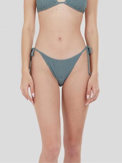 Fundango Innisfil II Tie-side Jacquard Bottom női bikini alsó zöld színben 2