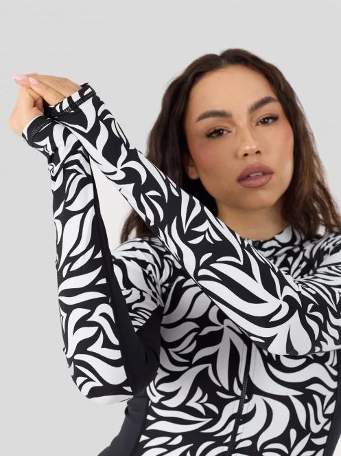 Fundango Dolphin Long Sleeve Suit női fürdőruha fekete színben 7