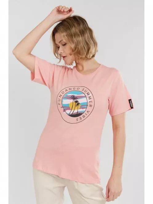 Fundango Bolton T-shirt női rövid ujjú póló magenta színben 2