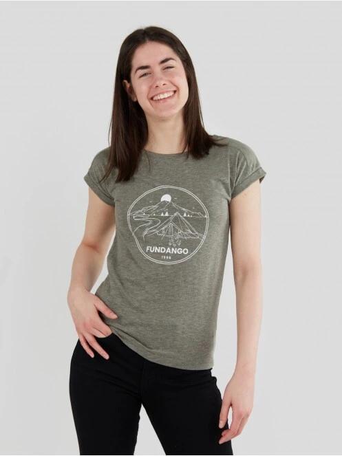 Fundango Amira T-shirt női rövid ujjú póló oliva színben 2