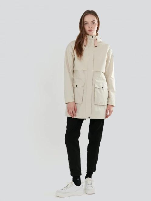 Fundango Zhuri Waterproof Jacket női esőkabát homok színben 4
