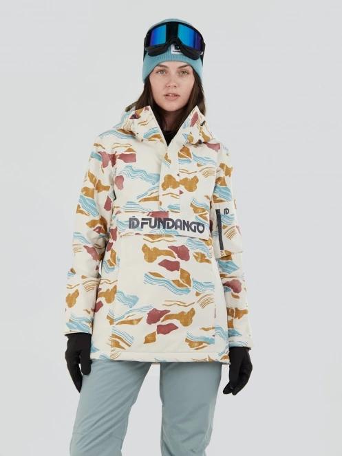 Fundango Birch ECO Logo Anorak női síkabát homok színben 2