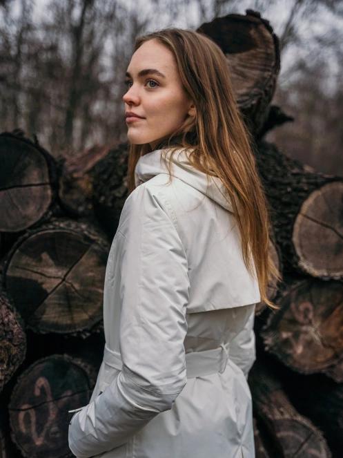 Fundango Regina II Waterproof Trench Jacket női esőkabát fehér színben 14