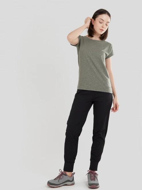 Fundango Amira T-shirt női rövid ujjú póló oliva színben 4