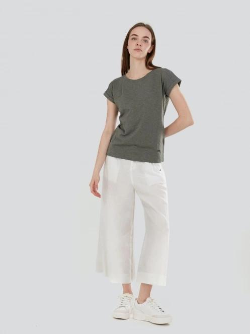 Fundango Amira T-shirt női rövid ujjú póló oliva színben 4
