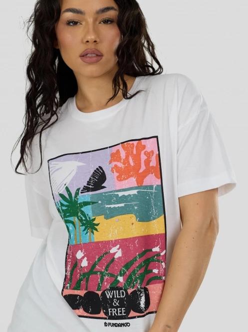 Fundango Sunshine II Surf-T női rövid ujjú póló fehér színben 6