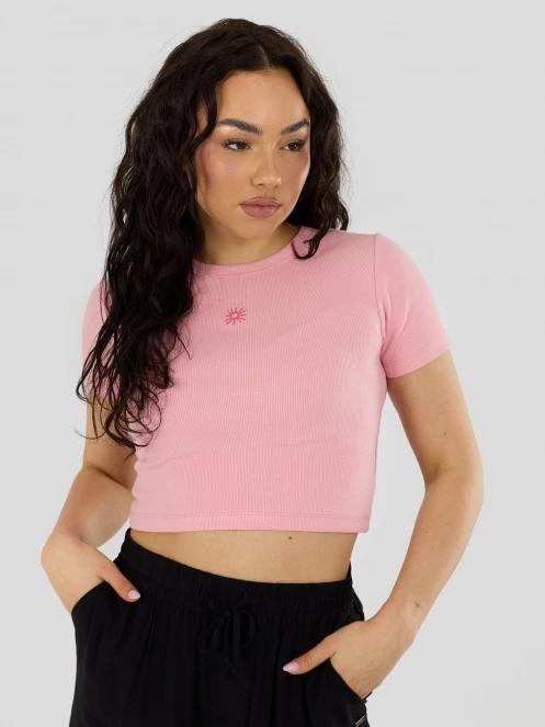 Fundango Sora Cropped T-shirt női crop top rózsaszín színben 2