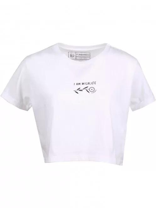 Fundango Monroe női crop top fehér színben 2