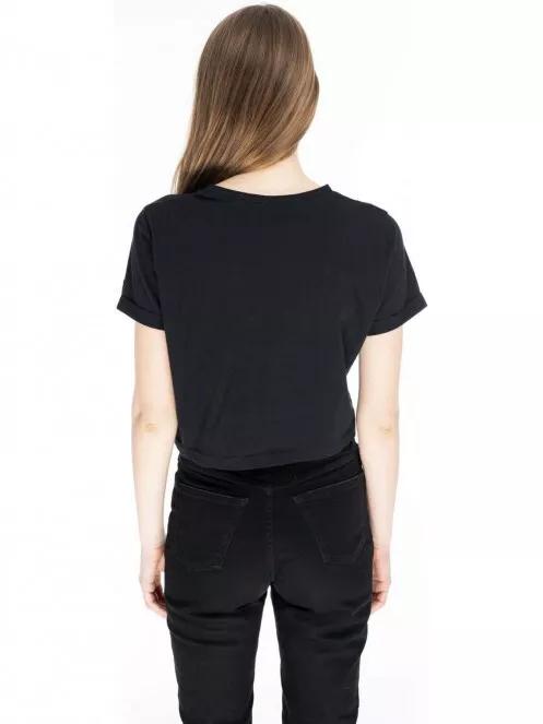 Fundango Monroe női crop top fekete színben 3