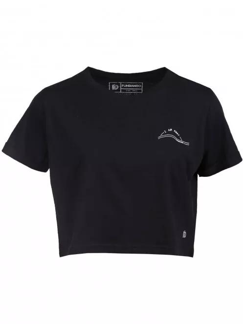 Fundango Monroe női crop top fekete színben 4