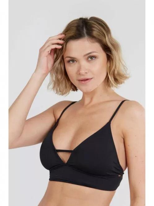 Fundango Sahara V-neck Cami Top női bikini felső fekete színben 2