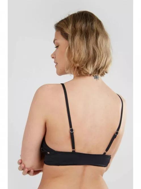 Fundango Sahara V-neck Cami Top női bikini felső fekete színben 3
