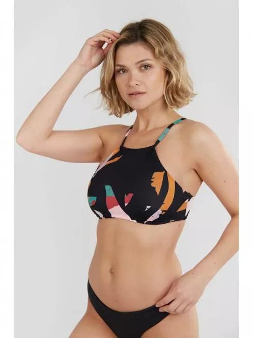 Fundango Hogg High Neck Top női bikini felső multikolor színben 2