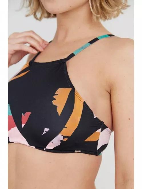 Fundango Hogg High Neck Top női bikini felső multikolor színben 4