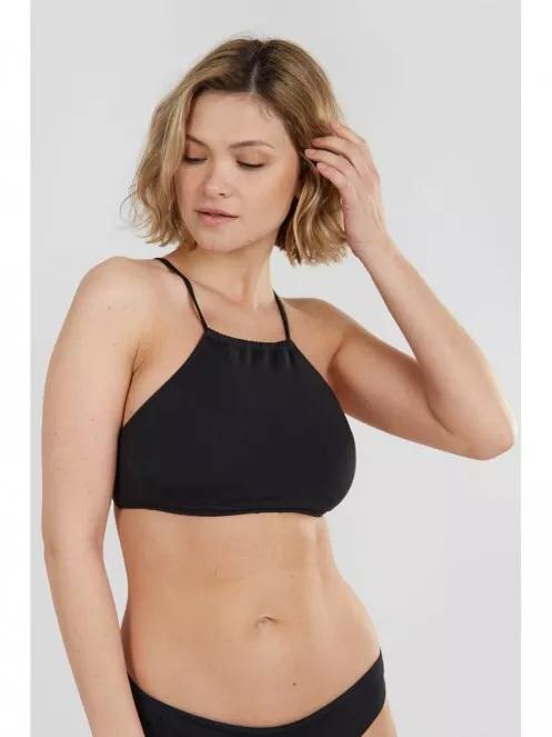 Fundango Hogg High Neck Top női bikini felső fekete színben 2