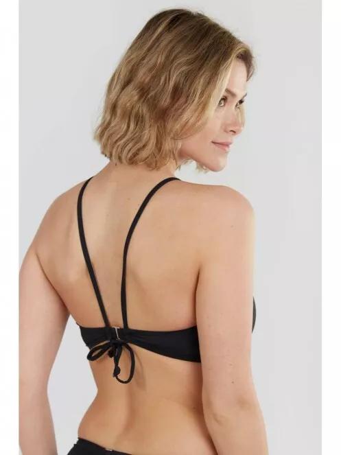 Fundango Hogg High Neck Top női bikini felső fekete színben 3