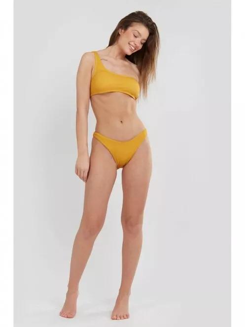 Fundango Madison One Shoulder Top női bikini felső narancssárga színben 5