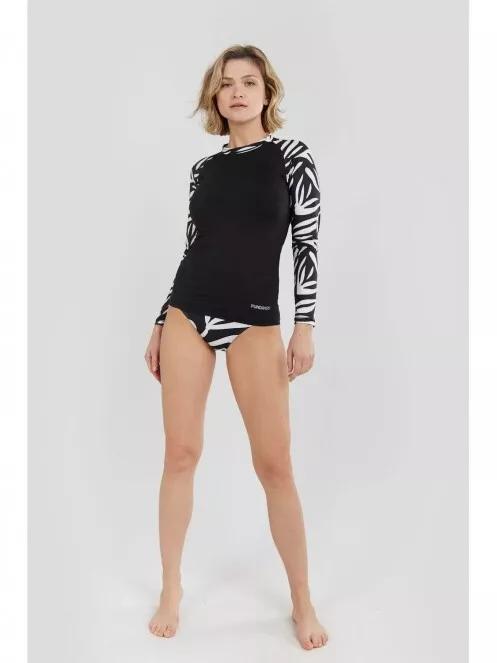 Fundango Joyce Long Sleeve Rashguard női hosszú ujjú lycra fekete színben 6
