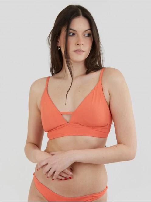 Fundango Sahara V-neck Cami Top női bikini felső magenta színben 2