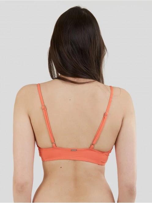 Fundango Sahara V-neck Cami Top női bikini felső magenta színben 3