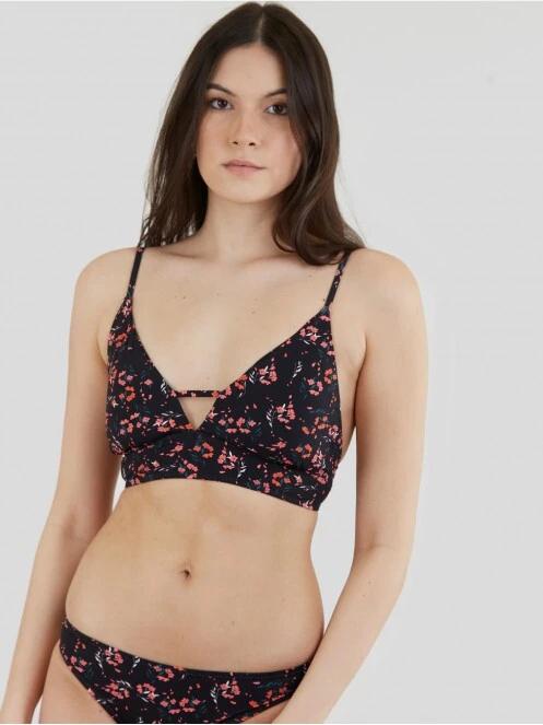 Fundango Sahara V-neck Cami Top női bikini felső fekete színben 2