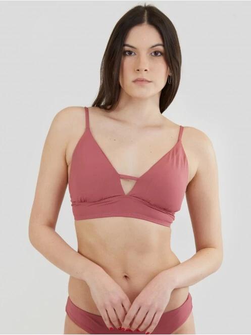 Fundango Sahara V-neck Cami Top női bikini felső magenta színben 2