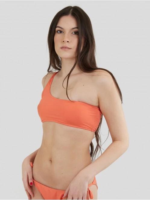 Fundango Madison One Shoulder Top női bikini felső narancssárga színben 2