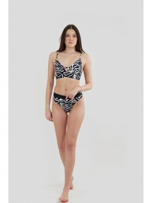Fundango Sahara Mid Waist Full Bottoms női bikini alsó fekete színben 4