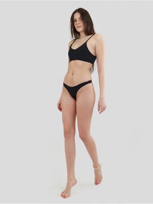 Fundango Madison High Cut Bottoms női bikini alsó fekete színben 4