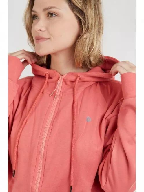 Fundango Draug Crop Hoodie női kapucnis pulóver magenta színben 4