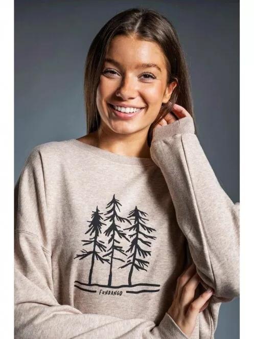 Fundango LYNN Pullover női pulóver barna színben 2
