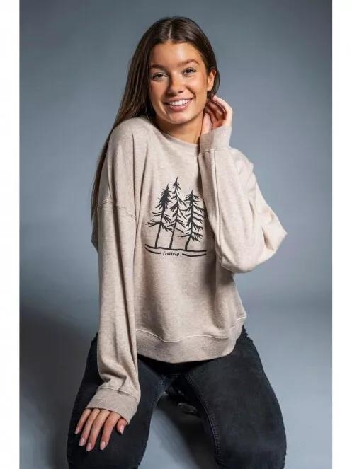 Fundango LYNN Pullover női pulóver barna színben 4
