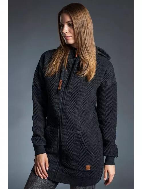 Fundango BLANKA Sweatshirt női kapucnis pulóver fekete színben 2