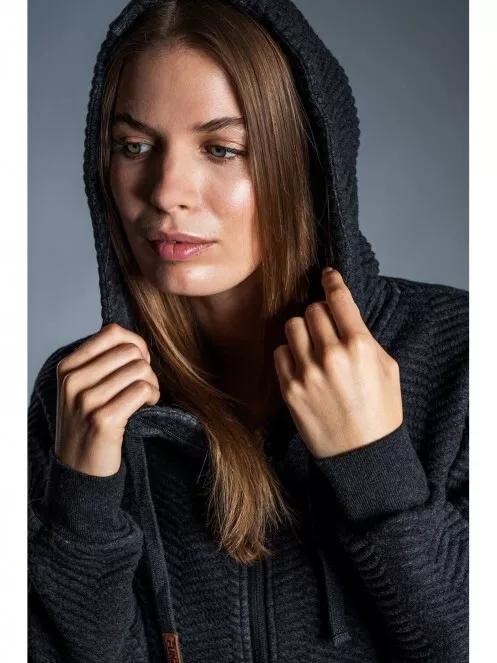 Fundango BLANKA Sweatshirt női kapucnis pulóver fekete színben 4