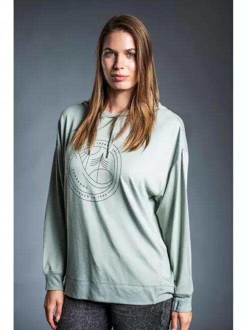 Fundango RICHMOND Hooded Pullover női kapucnis pulóver oliva színben 2