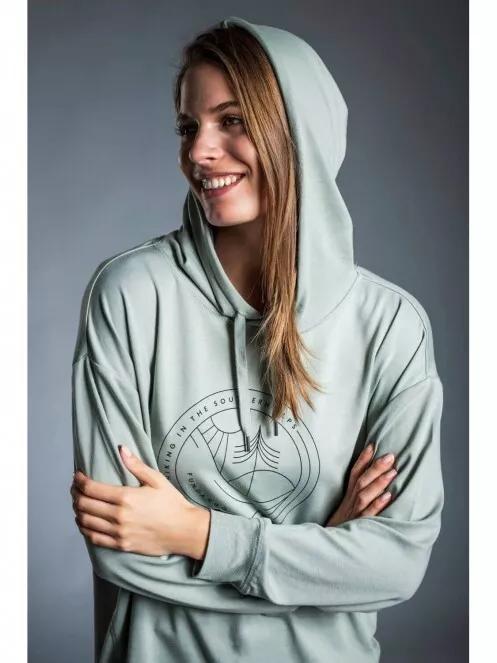Fundango RICHMOND Hooded Pullover női kapucnis pulóver oliva színben 3
