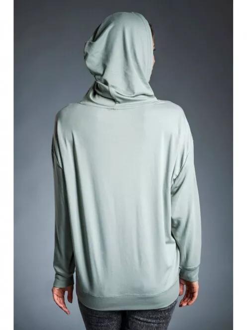Fundango RICHMOND Hooded Pullover női kapucnis pulóver oliva színben 4