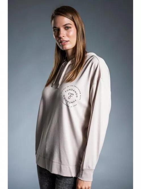 Fundango RICHMOND Hooded Pullover női kapucnis pulóver homok színben 3