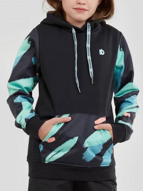 Fundango MYSTIC junior Tech pullover kapucnis pulóver fekete színben 2