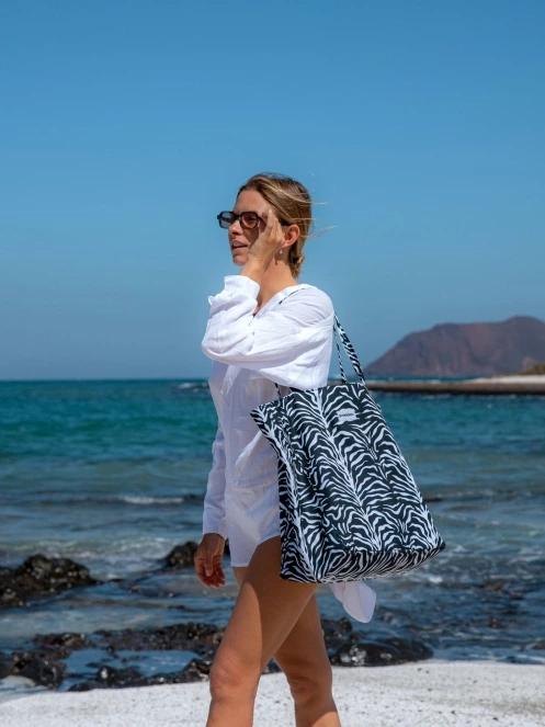 Fundango Almaraz Beach Bag női strandtáska fekete színben 4