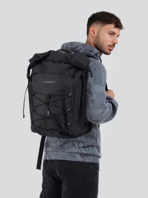 Fundango Damon Backpack férfi hátizsák fekete színben 5