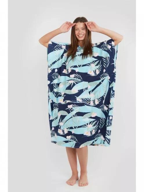 Fundango Amarante Surf Poncho női fürdőköpeny kék színben 2