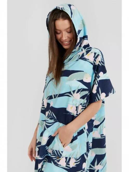 Fundango Amarante Surf Poncho női fürdőköpeny kék színben 4