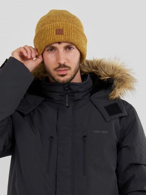 Fundango Owen Beanie kötött sapka barna színben 3