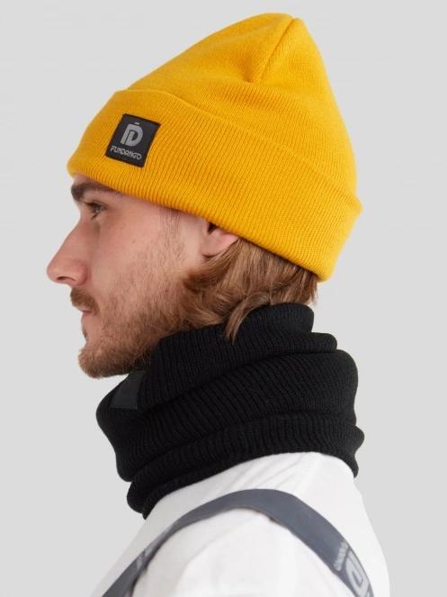 Fundango Nahu Beanie kötött sapka narancssárga színben 4