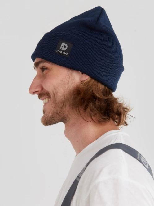 Fundango Nahu Beanie kötött sapka kék színben 4