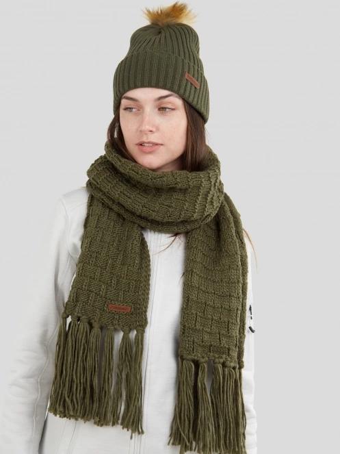 Fundango Glen Scarf női sál oliva színben 3