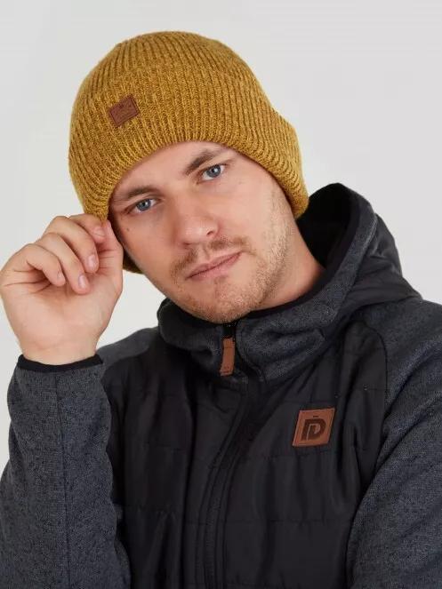 Fundango Owen Beanie férfi kötött sapka sárga színben 3