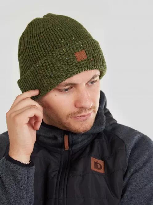 Fundango Owen Beanie férfi kötött sapka oliva színben 3